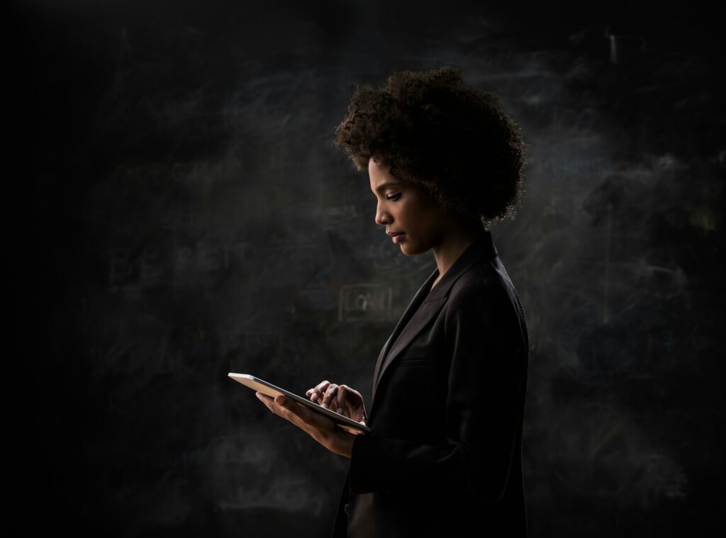 Businesswoman using digital tablet